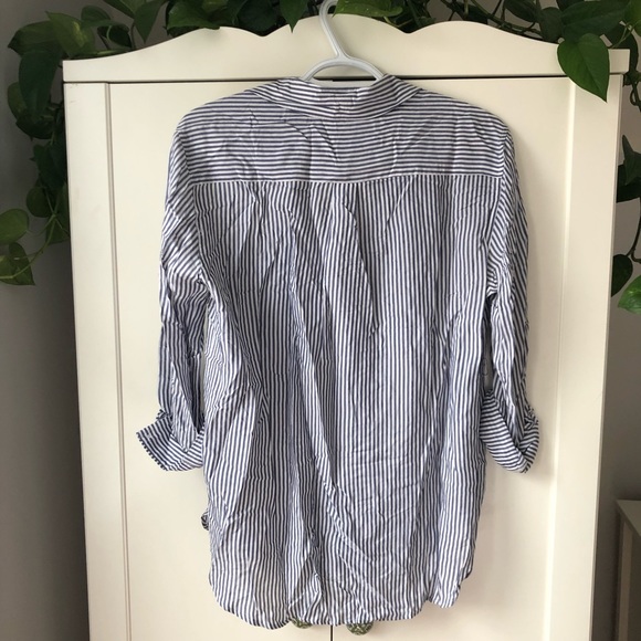 Zara striped button down blouse - Picture 6 of 6